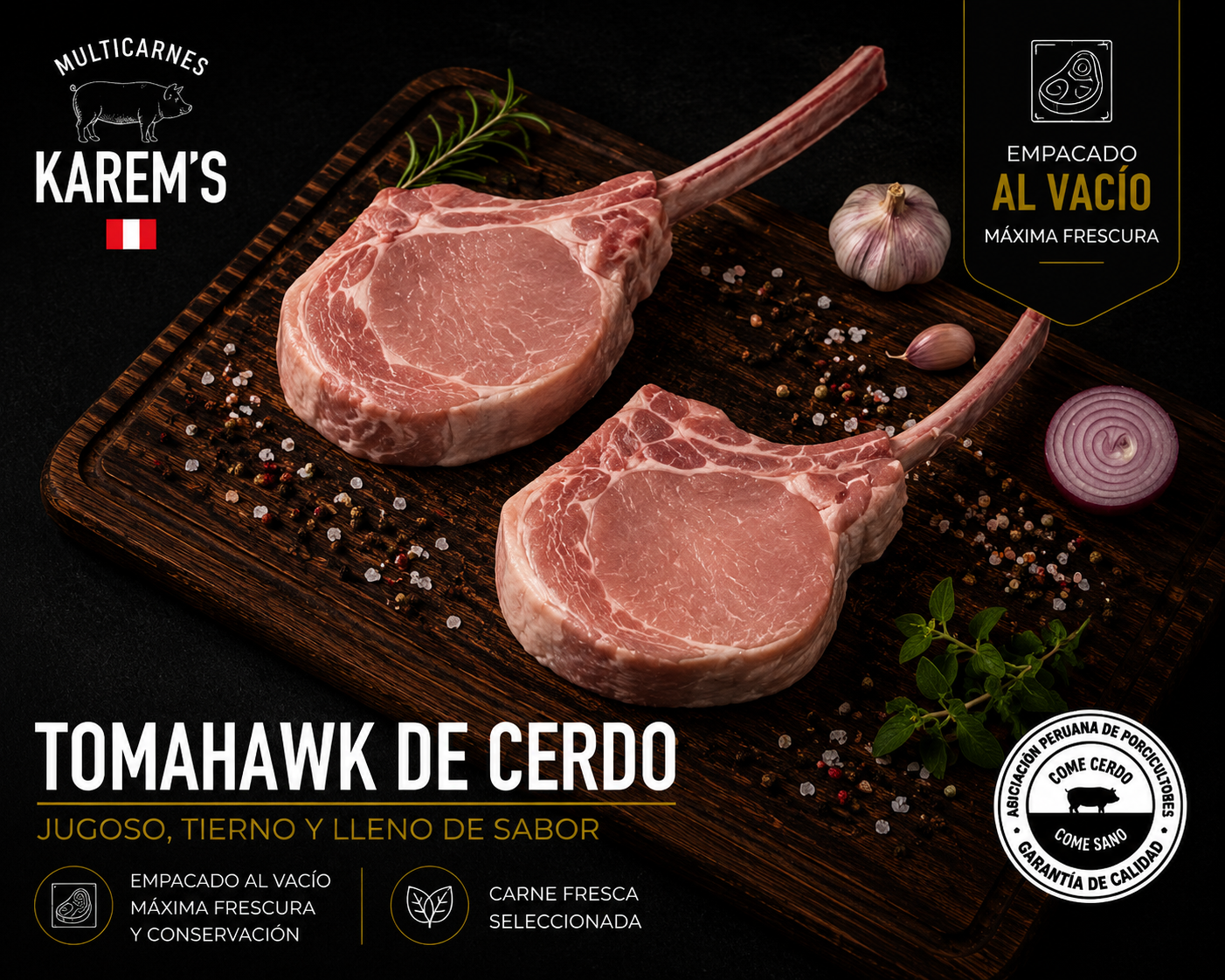 Tomahawk de Cerdo